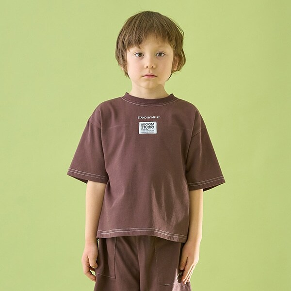 【セットアップ可能】【カイテキ天竺】配色ステッチTシャツ