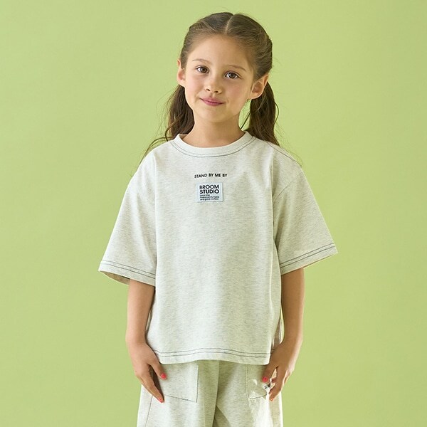 【セットアップ可能】【カイテキ天竺】配色ステッチTシャツ