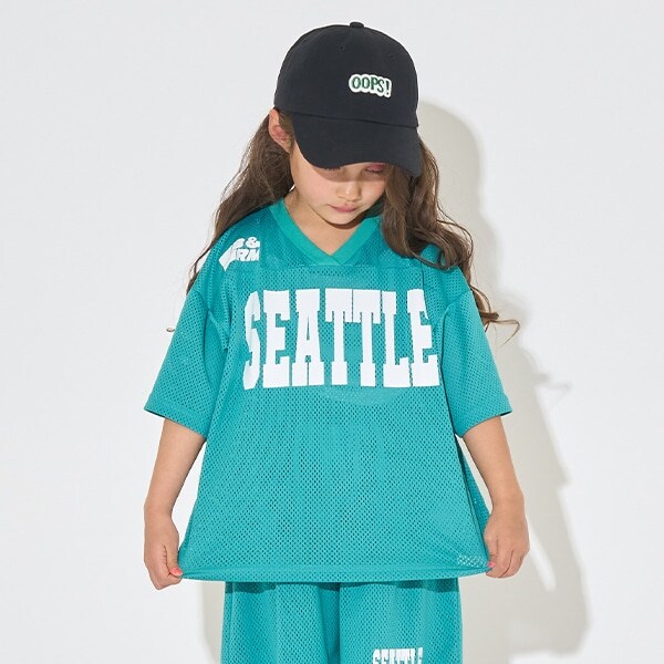 【セットアップ可能】Vネックメッシュトップス