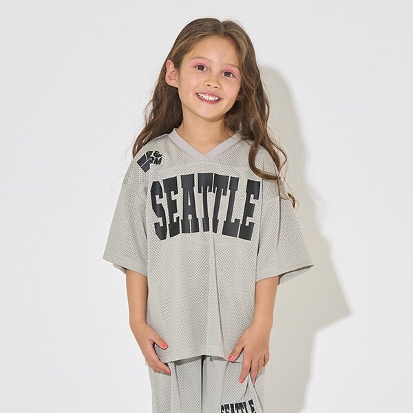 【セットアップ可能】Vネックメッシュトップス