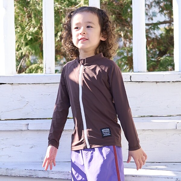 【SWIM】【UV加工】フルジップメッシュラッシュガード