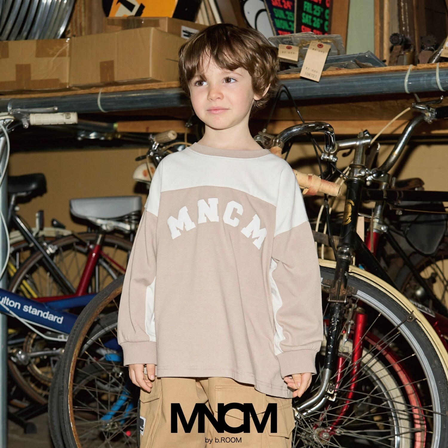 【MNCM】【カイテキ天竺】バイカラービッグTシャツ