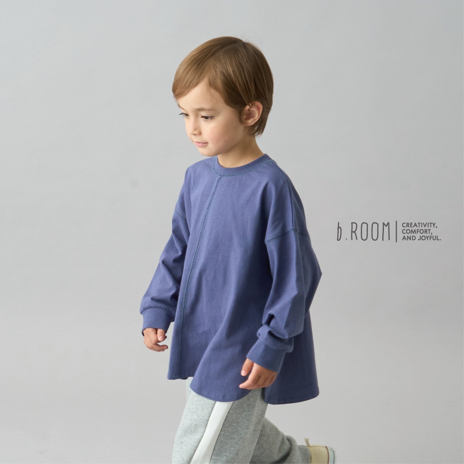 【デイリースタンダードウェアシリーズ】ゆるっとオーバーサイズのシンプル長袖Tシャツ