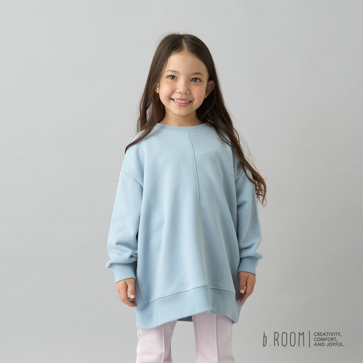 【デイリースタンダードウェアシリーズ】【吸水速乾】ぷくっとオーバーサイズの配色ステッチスウェット