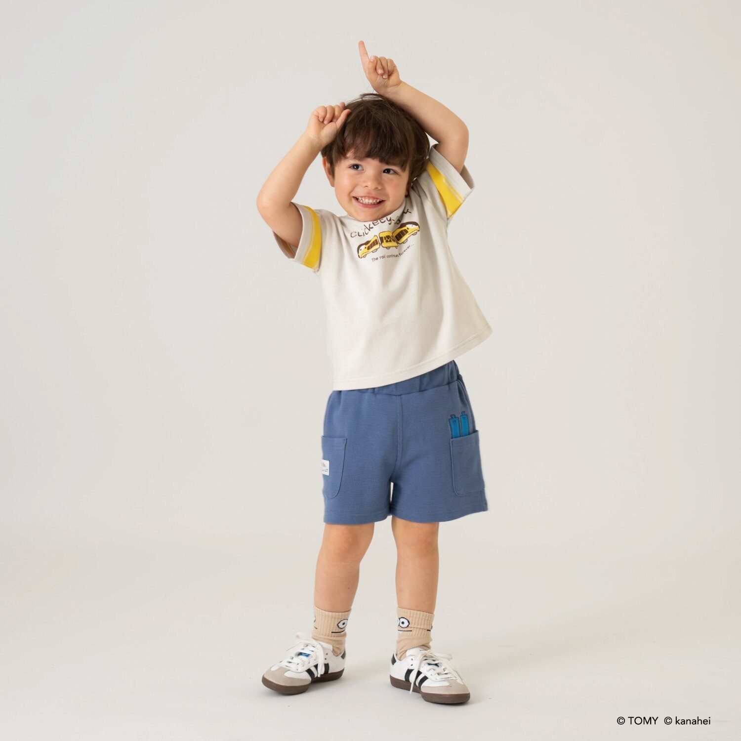 【あつまれ！プラレールズ】【ともパン】レールズ・ジョーケーズ/4分丈パンツ