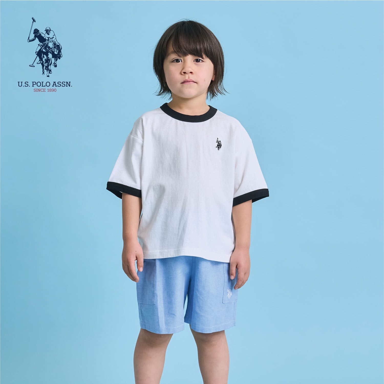 【U.S. POLO ASSN.】ワイドシルエットリンガーTシャツ
