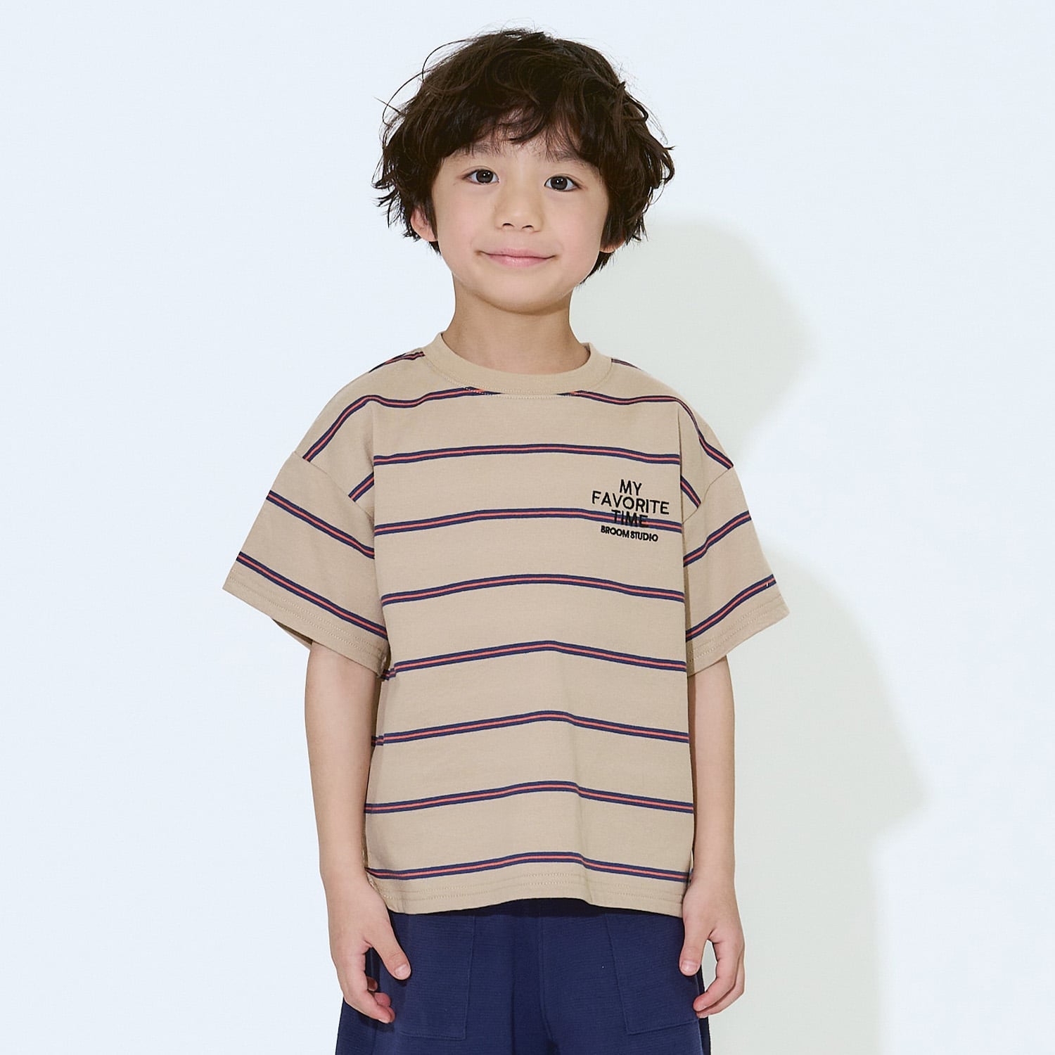 先染ボーダービッグシルエットTシャツ