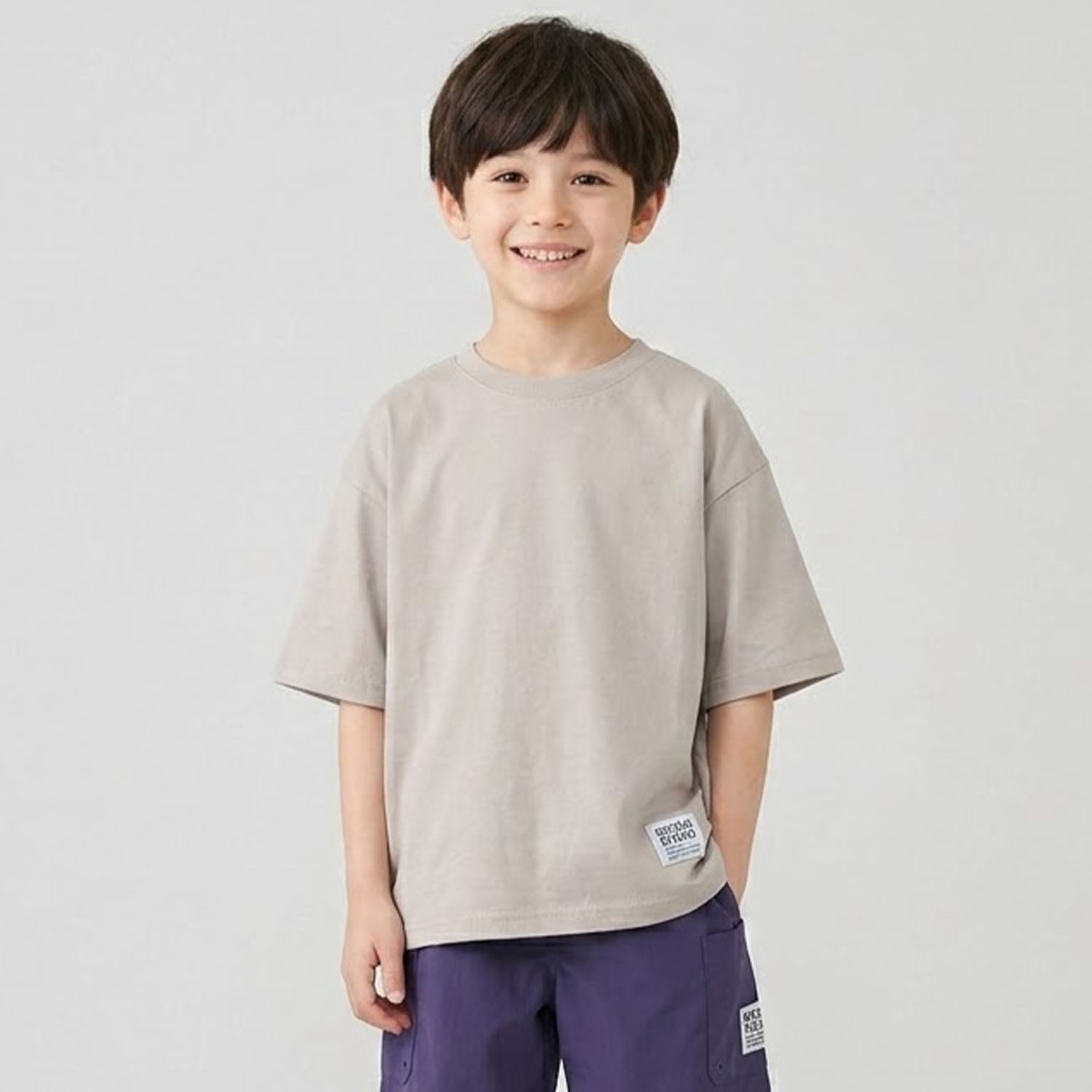 【予約/5月上旬～5月中旬入荷予定】【綿100％】【ヘビロテ】どちらが前でもOK！半袖Tシャツ(2枚セット)