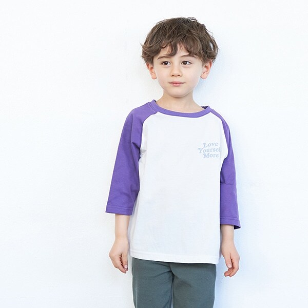 ビッグシルエット7分袖ラグランTシャツ【PTPR】