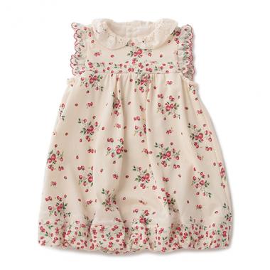 オーガニックコットン 野イチゴワンピース【日本製】