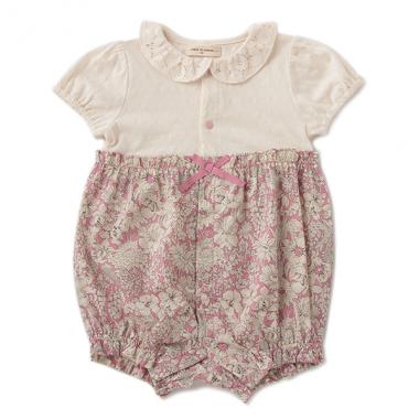 オーガニックコットン リバティドッキングショートオール【日本製】