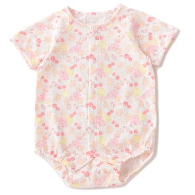 オーガニックコットン フルーツフラワーボディースーツ【日本製】