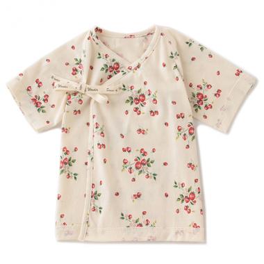 オーガニックコットン 野イチゴ短肌着【日本製】