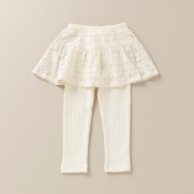 アイリッシュスカート付ケーブルレギンス【日本製】