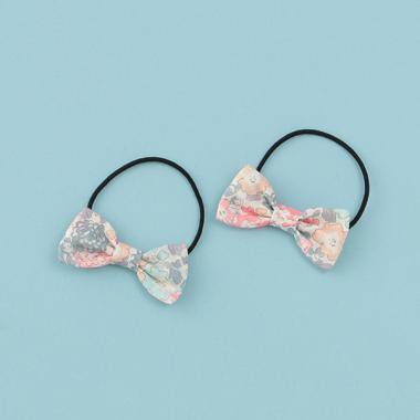 リバティプリントリボンヘアポニー(2個セット)【日本製】