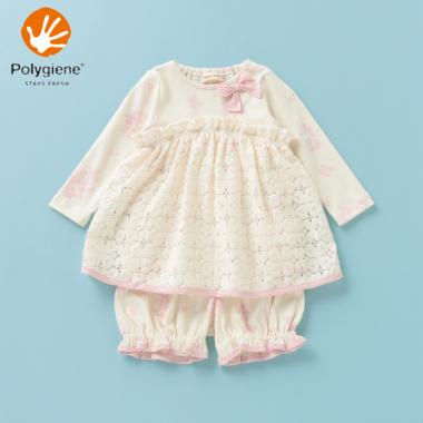 オーガニックコットン ポリジン リトルフラワーワンピーススーツ【日本製】