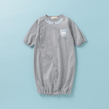 オーガニックコットン シロクマ刺しゅう兼用ドレス【日本製】