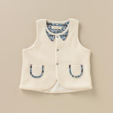 オーガニックコットン 裏起毛 ローリングウィールズベスト【日本製】