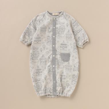 オーガニックコットン 遊園地柄兼用ドレス【日本製】