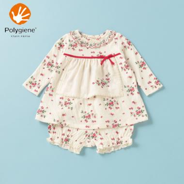 オーガニックコットン ポリジン 野イチゴワンピーススーツ【日本製】