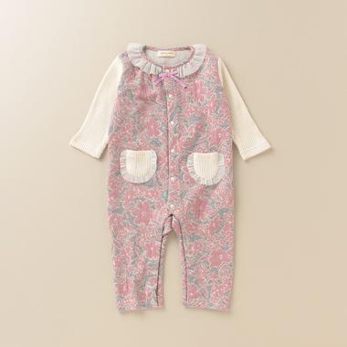 フラワージャカードカバーオール【日本製】