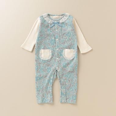 フラワージャカードカバーオール【日本製】