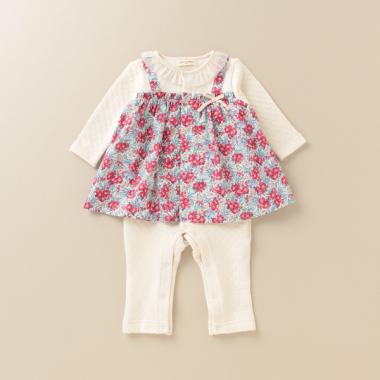 オーガニックコットン スワイリングペタルカバーオール【日本製】