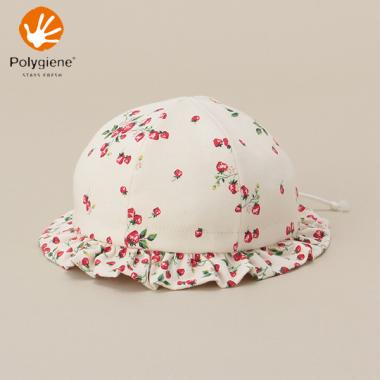 オーガニックコットン ポリジン 野イチゴフラワー帽子【日本製】