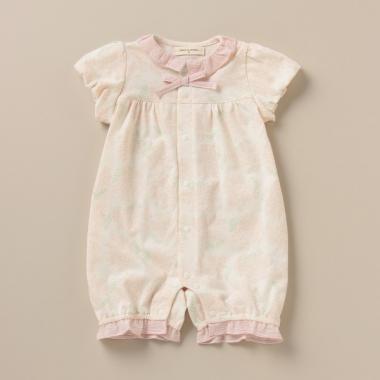 オーガニックコットン ポリジン ミモザロンパース【日本製】