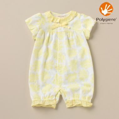 オーガニックコットン ポリジン ミモザロンパース【日本製】