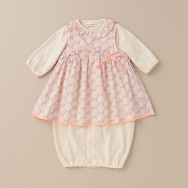 オーガニックコットン ピーコックエプロン付兼用ドレス【日本製】