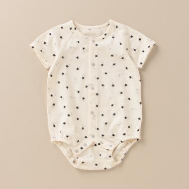 オーガニックコットン ポリジン シルバースターボディスーツ【日本製】