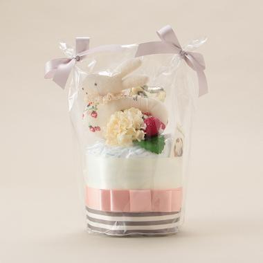 オーガニックコットン ダイパーケーキラトル1段【日本製】