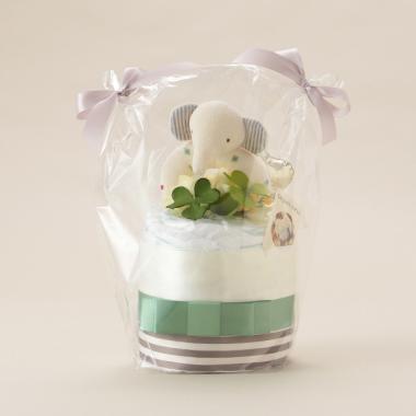 オーガニックコットン ダイパーケーキラトル1段【日本製】