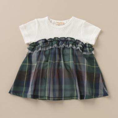 エアリーチェックチュニックTシャツ【日本製】