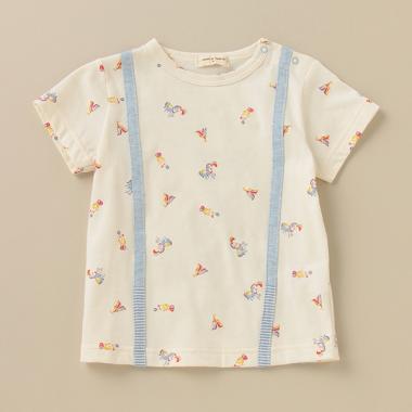 サーカス柄プリントTシャツ【日本製】