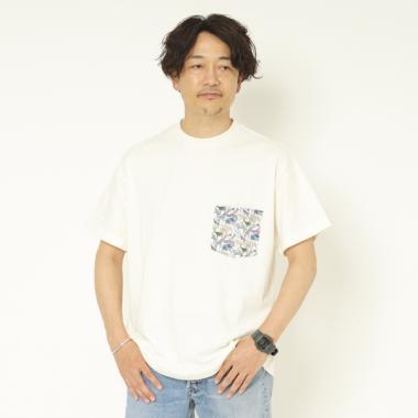 【親子】大人リバティプリントポケットTシャツ