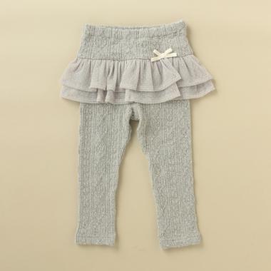 ケーブルジャガードチュールレギンス【日本製】