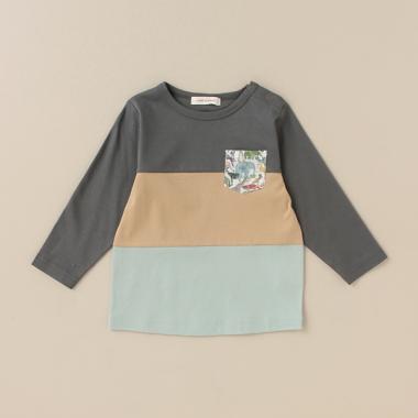 ZOOポケット切替Tシャツ 【日本製】