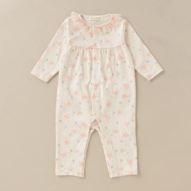 オーガニックガーデンフラワーカバーオール【日本製】