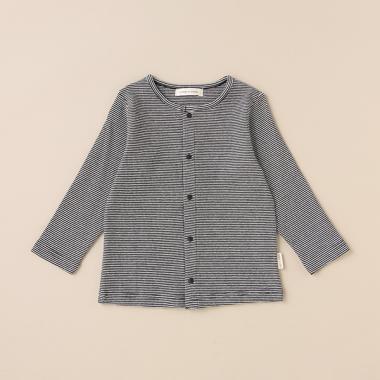 オーガニックミジンボーダーカーディガン