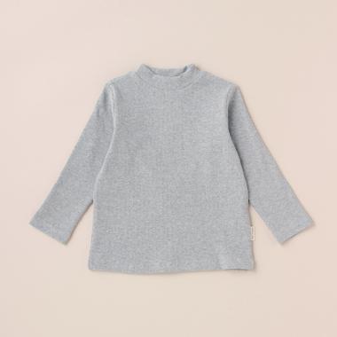 オーガニックハイネック長袖Tシャツ