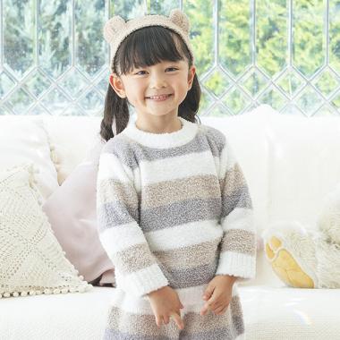 fuwamokoマルチボーダーセーター