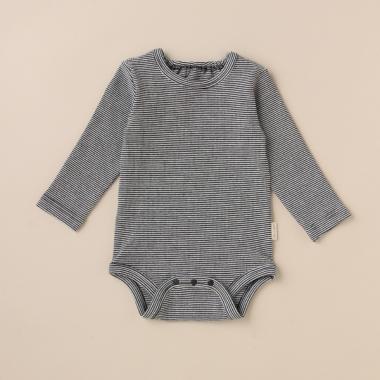 オーガニックミジンボーダーボディースーツ