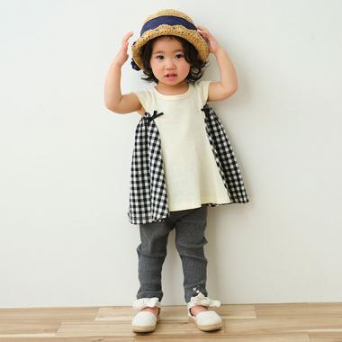 バックフリル9分丈レギンス