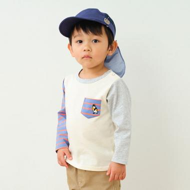 ペンギン刺しゅう長袖Tシャツ