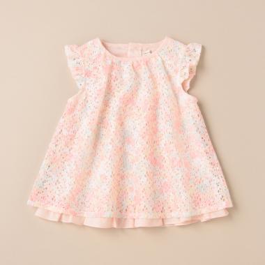 フラワーレース袖無しチュニック【日本製】