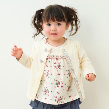 オーガニックGIRL'Sカーディガン