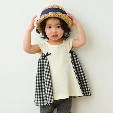 サイド切替フレアーチュニック