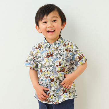 キャンプモチーフ半袖シャツ【日本製】